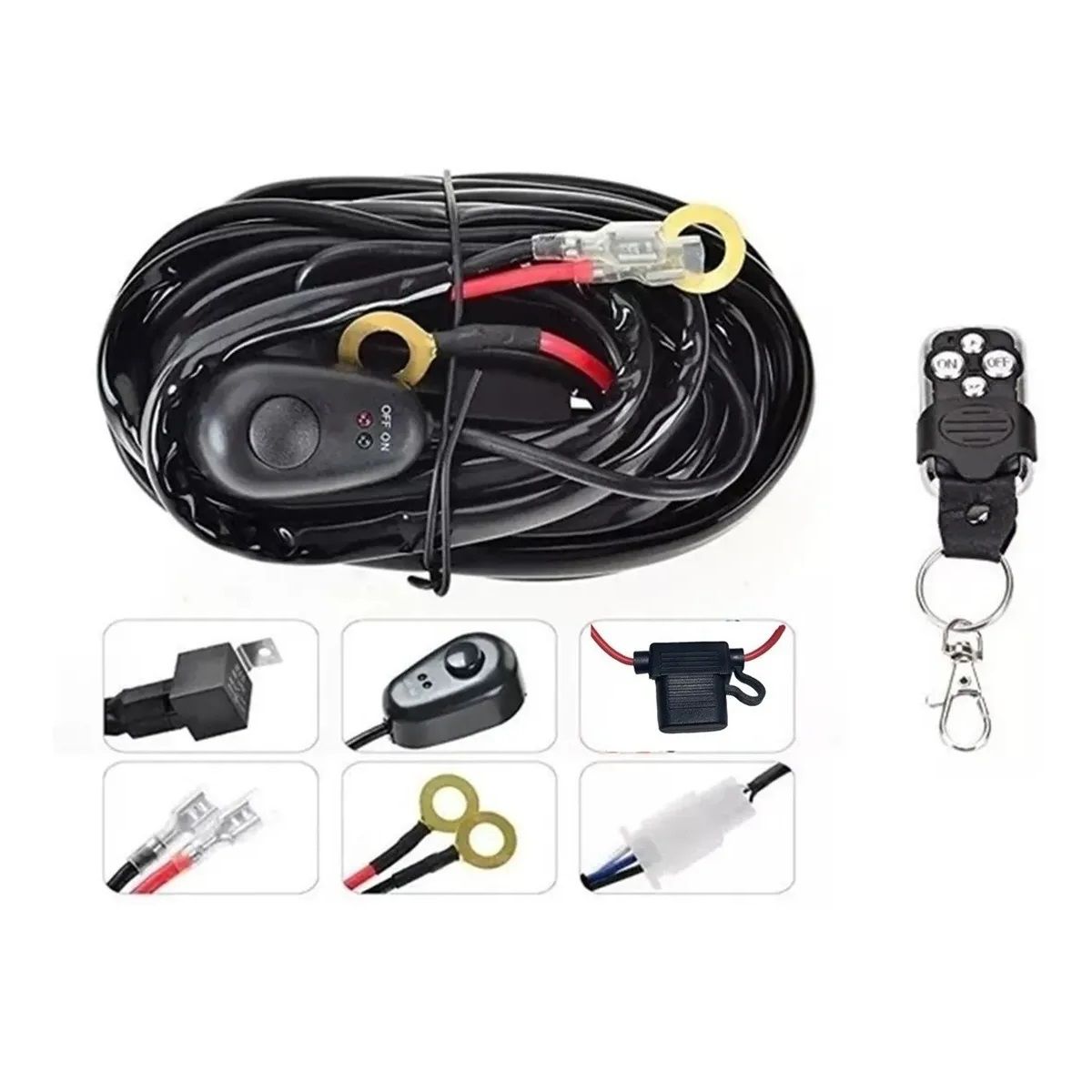 GENERICO - Kit Cableado Para Barras Led Neblineros Con Control Relay Sw