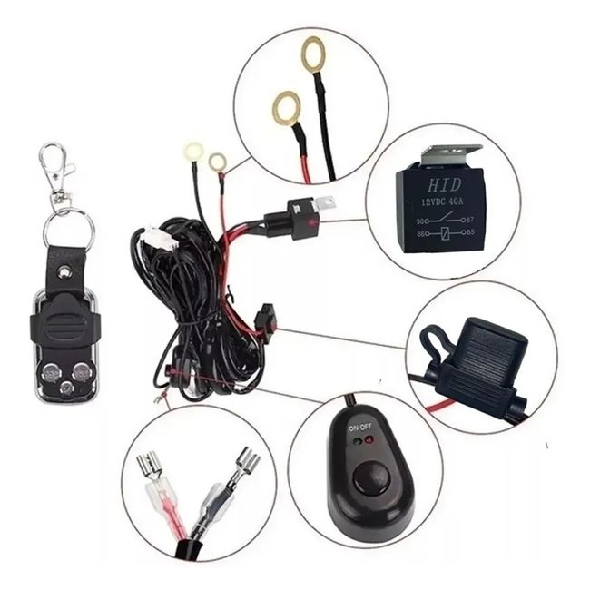 GENERICO - Kit Cableado Para Barras Led Neblineros Con Control Relay Sw