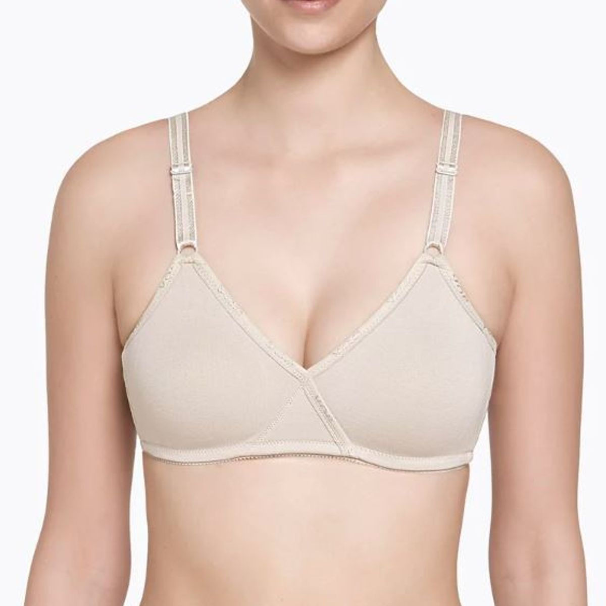 BLUNDING - Sosten algodón pieles delicadas-Voe-Blanco-Talla 95-Blunding