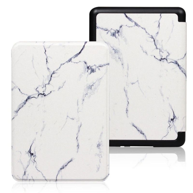 SPACEZAT - Funda + Lámina Para Kindle Paperwhite 4/998 Mármol Blanca