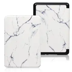SPACEZAT - Funda + Lámina Para Kindle Paperwhite 4/998 Mármol Blanca