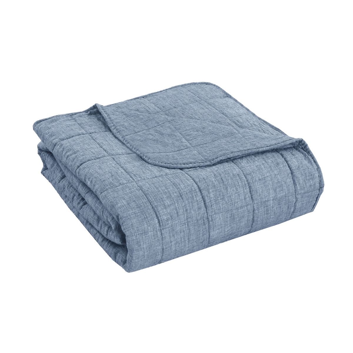 CHANTILLY - Cubrecama Polilino Bordado 2 Plazas Azul CHANTILLY