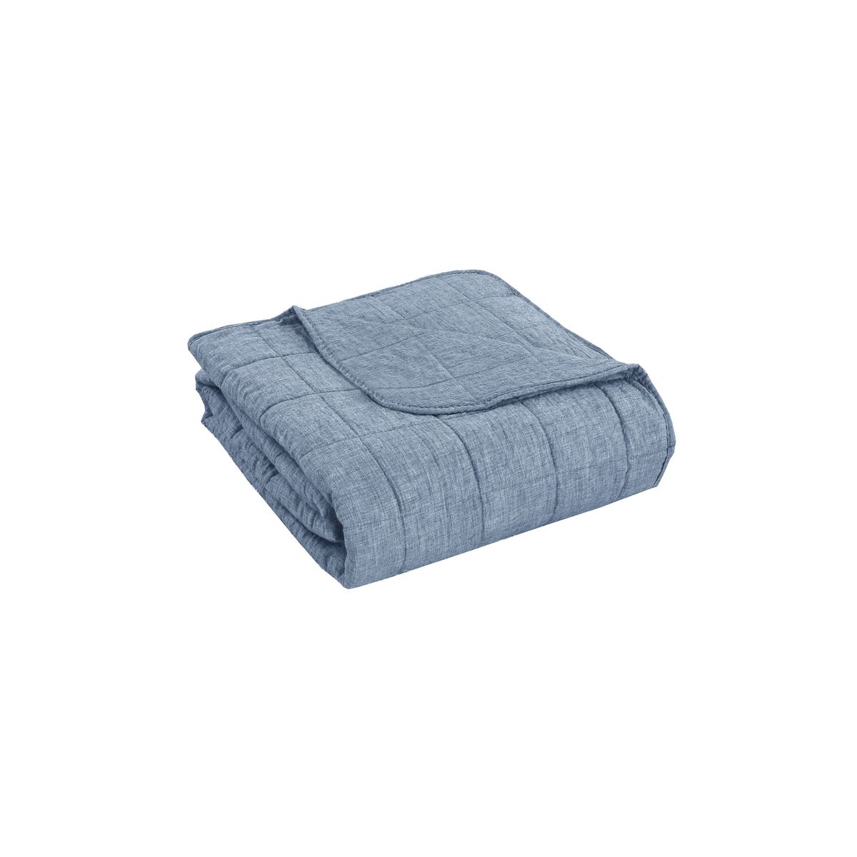 CHANTILLY - Cubrecama Polilino Bordado 2 Plazas Azul CHANTILLY