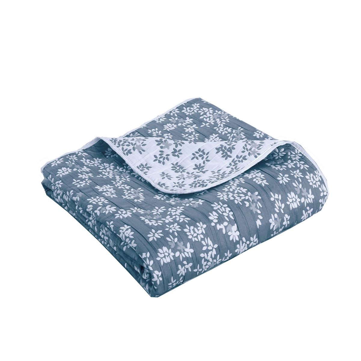 CHANTILLY - Cubrecama Jacquard Bordado 2.5 Plazas Azul CHANTILLY