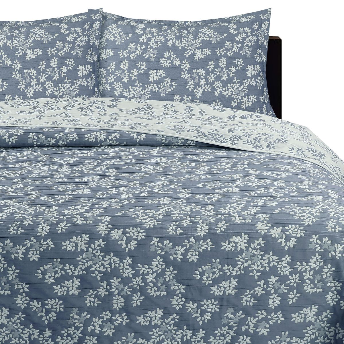 CHANTILLY - Cubrecama Jacquard Bordado 2.5 Plazas Azul CHANTILLY