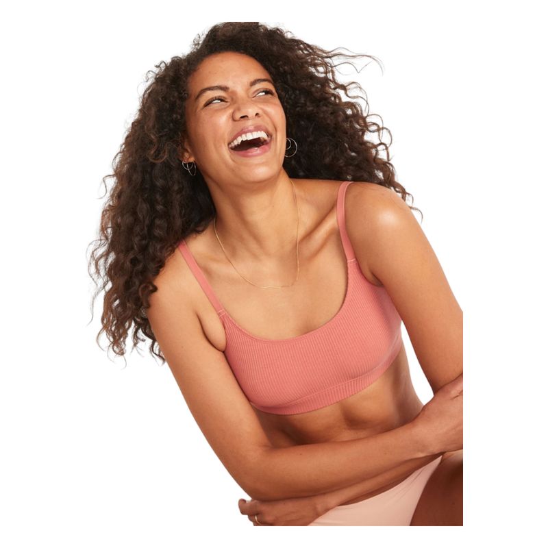OLD NAVY - Bralette Cami Algodón Pima Rosa OLD NAVY