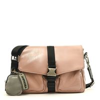 Cartera bandolera con tapa noa mediana rosa viejo