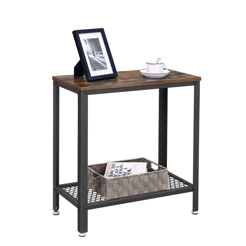 VASAGLE - Mesa Lateral Premium Rectangular estilo Industrial