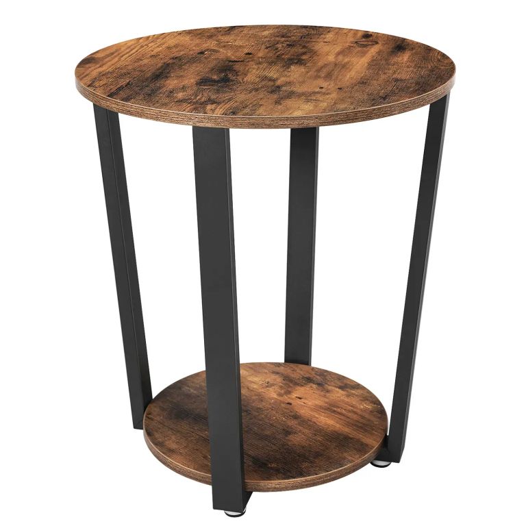 Mesa Lateral Premium Redonda Estilo Industrial
