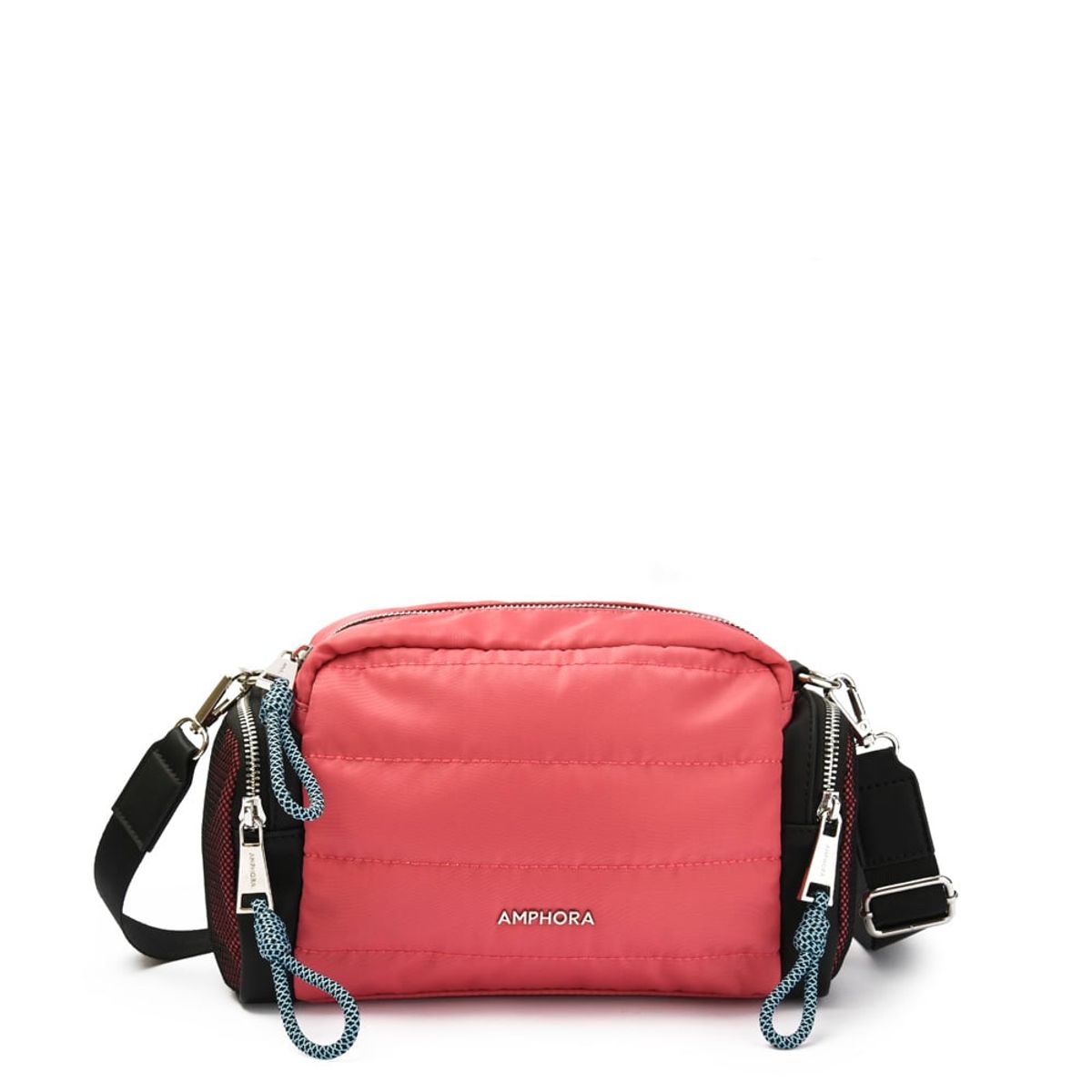 AMPHORA - Cartera Bandolera fiorella mediana coral