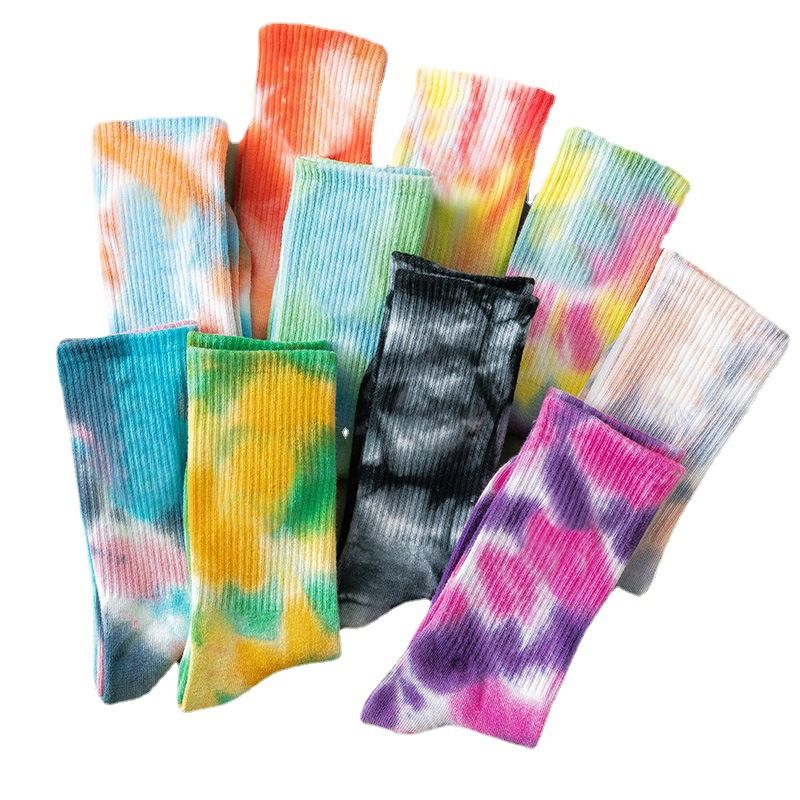 EVERSO - 3pares Calcetines Deportivos Tie-dye Unisex Colors Surtidos