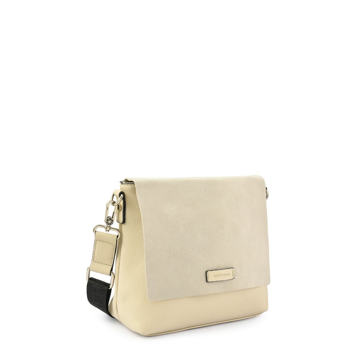 AMPHORA - Cartera bandolera mediana ankara blanco crudo