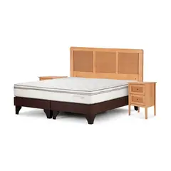 ROSEN - Cama Europea Classique+ 2 Plazas Con Muebles Charles
