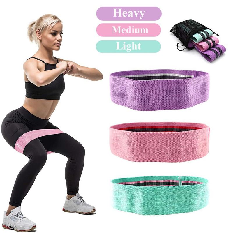 GENERICO - Kit Bandas De Tela Alta Calidad 3 Resistencias+bolso