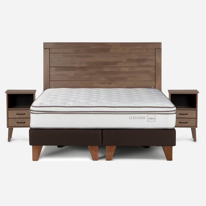 ROSEN - Cama Classique+ Rosen 2 Plazas Con Muebles Sicilia