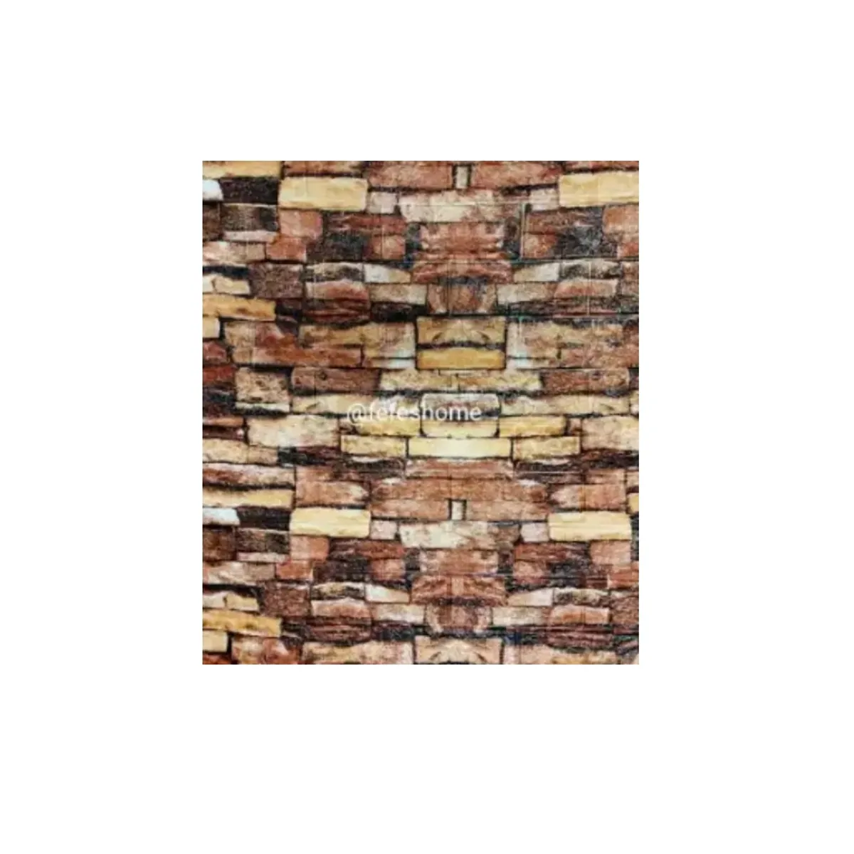 GENERICO - PACK DE 20 Laminas 3D Autoadhesiva 70x77 Pared Piedra Barniz.