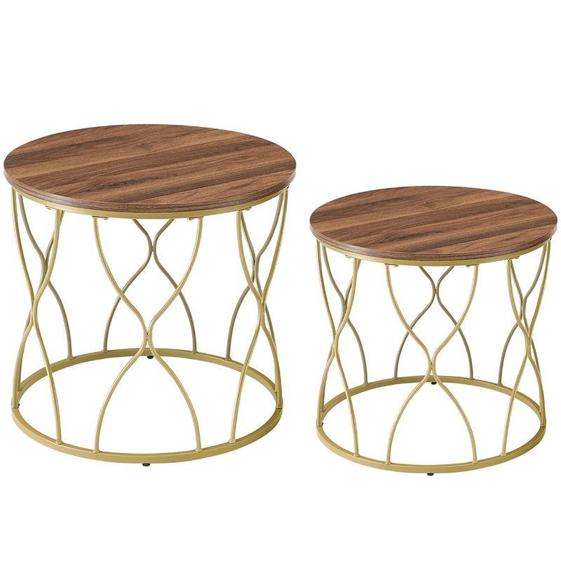 VASAGLE - Set mesa de centro Gold Premium