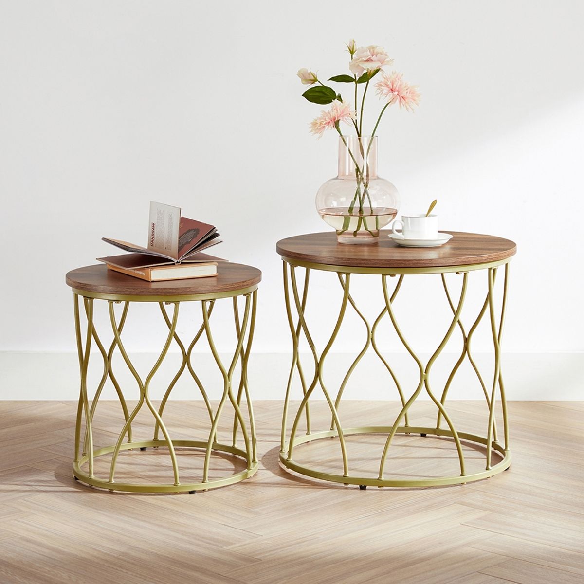 VASAGLE - Set mesa de centro Gold Premium