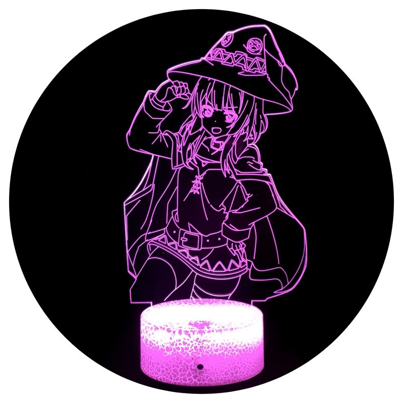 3DILUTION - Lámpara Ilusión 3d Konosuba Megumin Base Agrietada