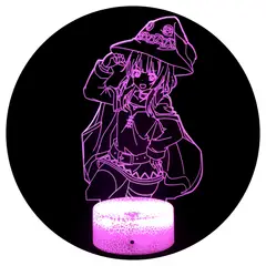 3DILUTION - Lámpara Ilusión 3d Konosuba Megumin Base Agrietada