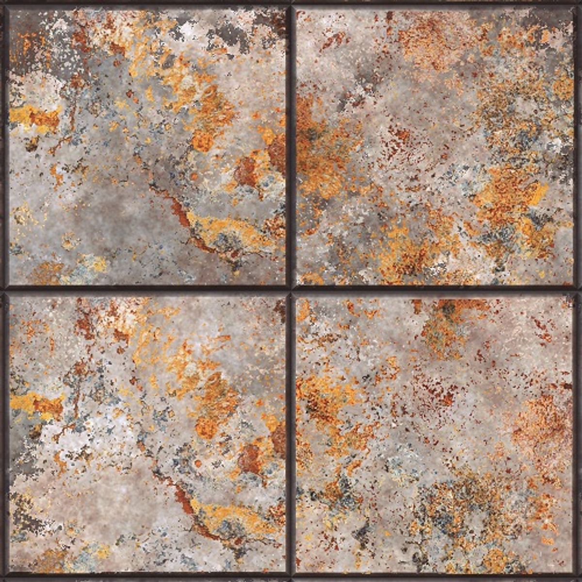 DEKOFIX - Azulejos autoadhesivos decorativos formato grande Toscana Óxido