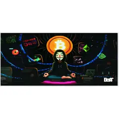 DEFF - Mouse Pad Gamer 90x40cm Mousepad Xl Anonimus Bitco M37