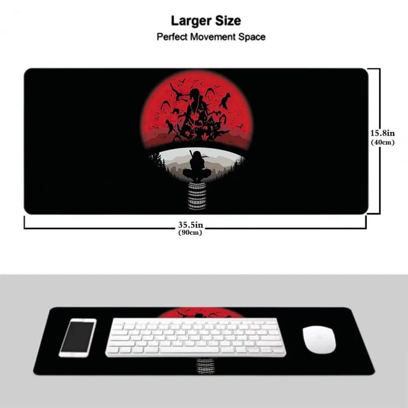DEFF - Mouse Pad Gamer 90x40cm Mousepad Xl Itaichi Uchiha M41