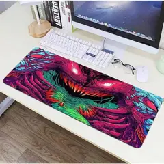 DEFF - Mousepad Gamer Piraña roja Xxl 90x40 Cm Antideslizante m49