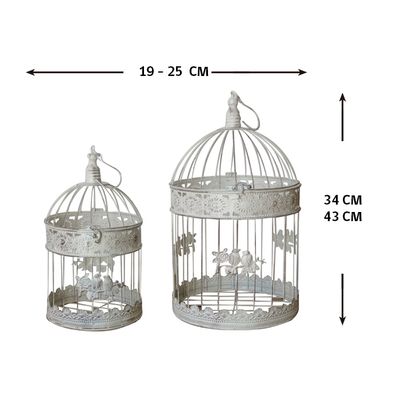 Imagen 2 del producto JAULA PROVENZAL 2 UNIDADES XL (25 x 25 x 43 cm).