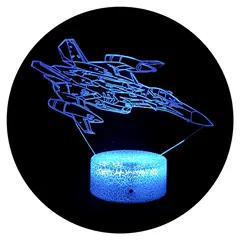 3DILUTION - Lámpara Ilusión 3d Robotech Base Agrietada