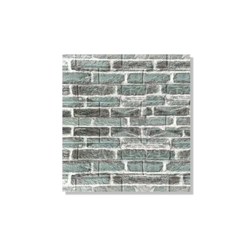 GENERICO - PACK DE 20 Laminas 3D Autoadhesiva 70x77 Pared Ladrillo Verde Gastado