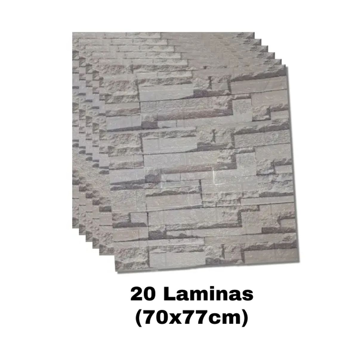 GENERICO - PACK DE 20 Laminas 3D Autoadhesiva 70x77 Pared Rocas