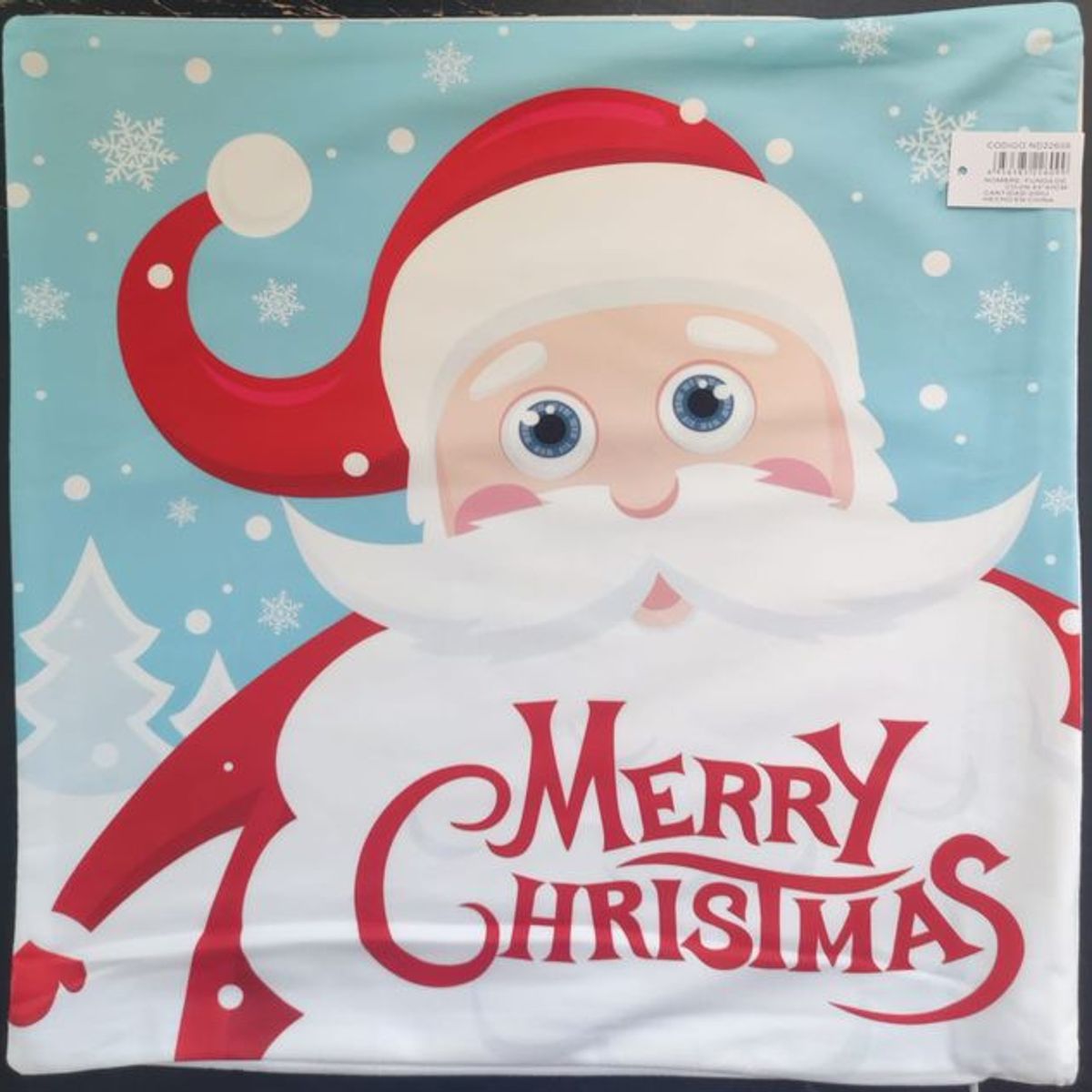 GENERICO - Fundas de Navidad de Viejito pascuero Celeste Pack 4