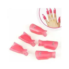 GENERICO - Pack 10 Pinza Manicure Quita Esmalte Permanente Uña Acrílica