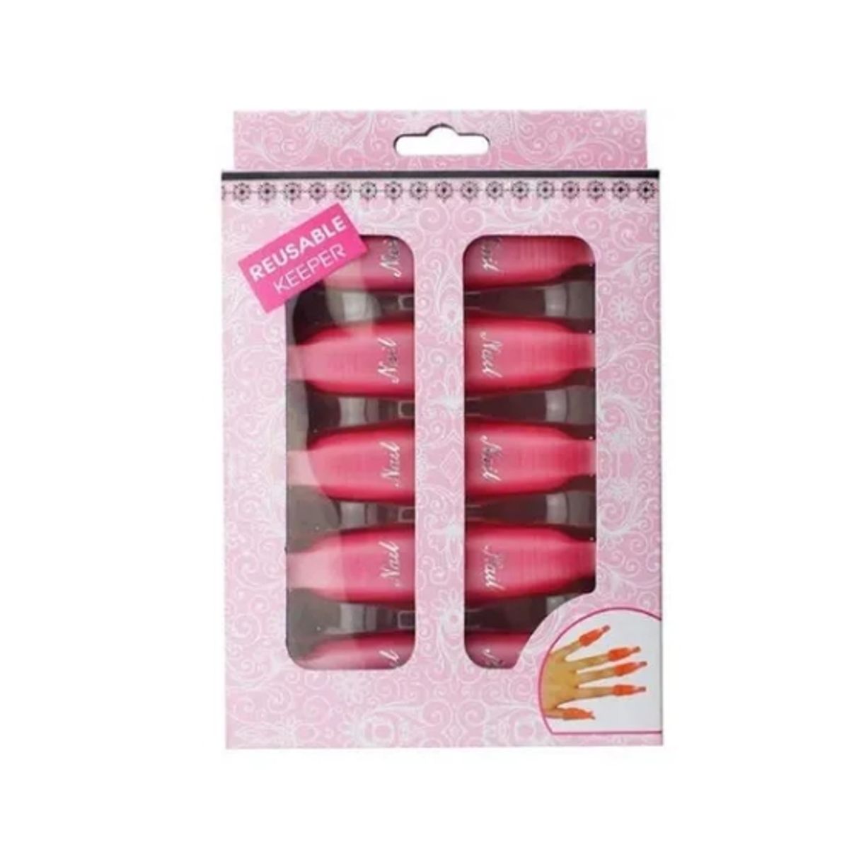 GENERICO - Pack 10 Pinza Manicure Quita Esmalte Permanente Uña Acrílica