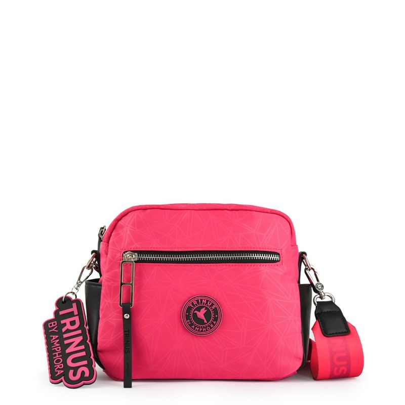 TRINUS - Cartera bandolera mediana saumon fucsia
