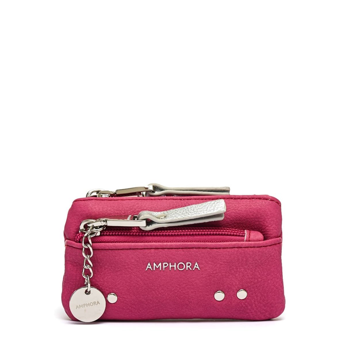 AMPHORA - Monedero con bolsillo frontal catriel fucsia