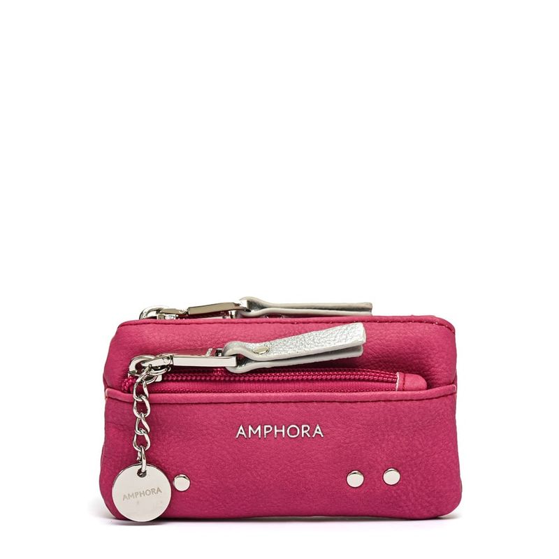 AMPHORA - Monedero con bolsillo frontal catriel fucsia