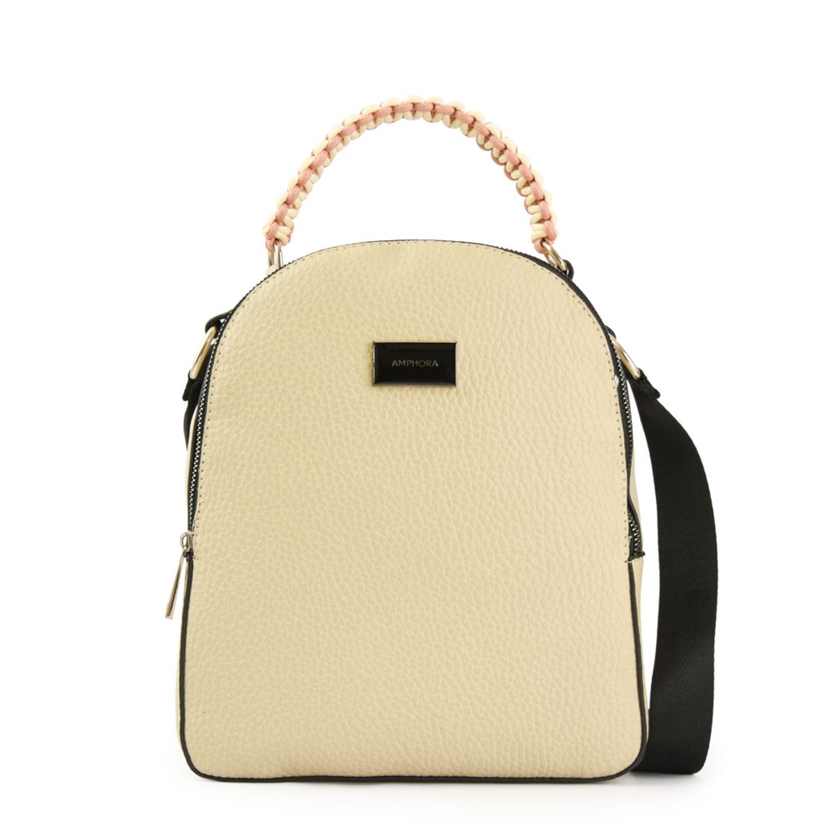 AMPHORA - Poulpe mochila mediana blanco crudo