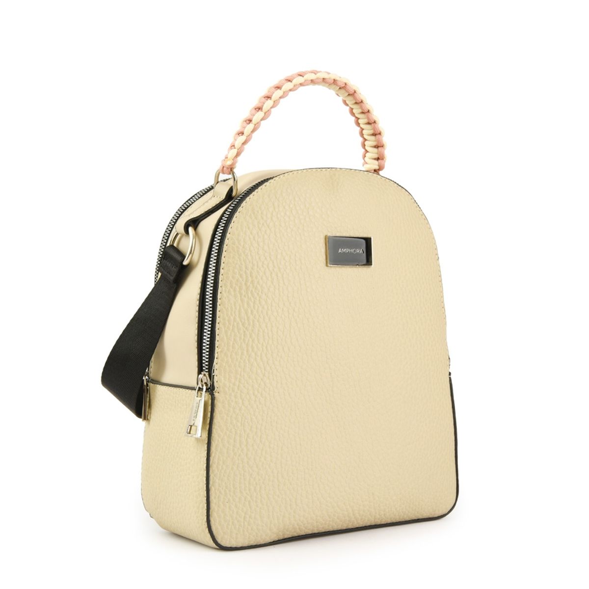 AMPHORA - Poulpe mochila mediana blanco crudo