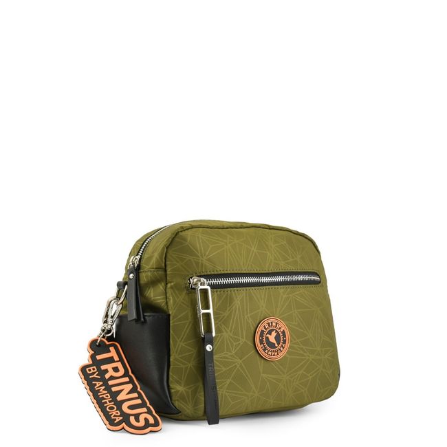 TRINUS - Cartera bandolera mediana saumon verde oliva