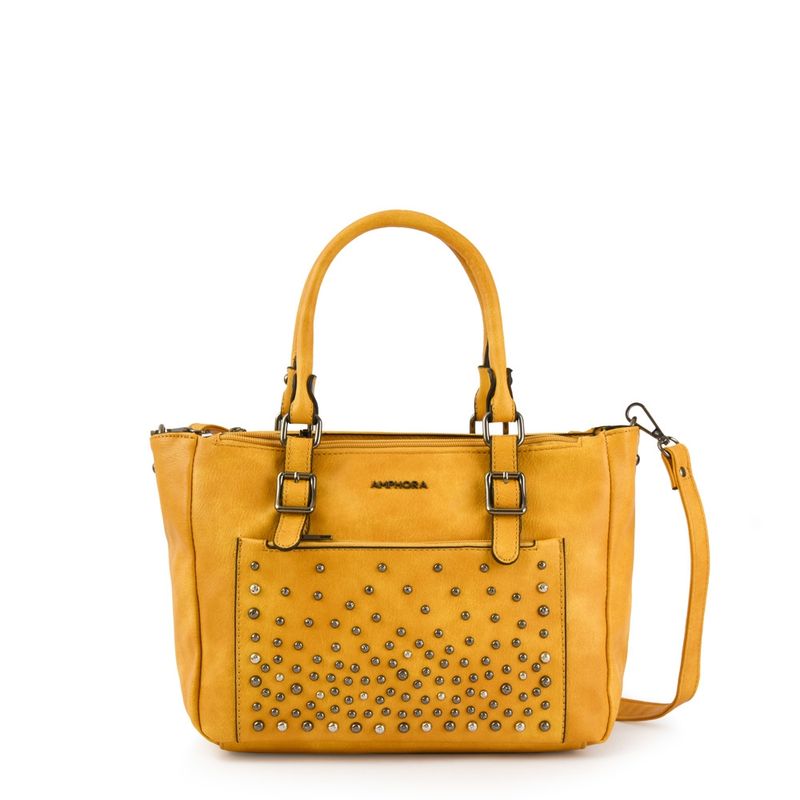 AMPHORA - Lelaina carteras dos asas tres divisiones mediana amarillo