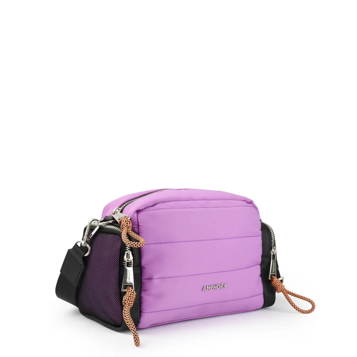 AMPHORA - Cartera Bandolera fiorella mediana lila