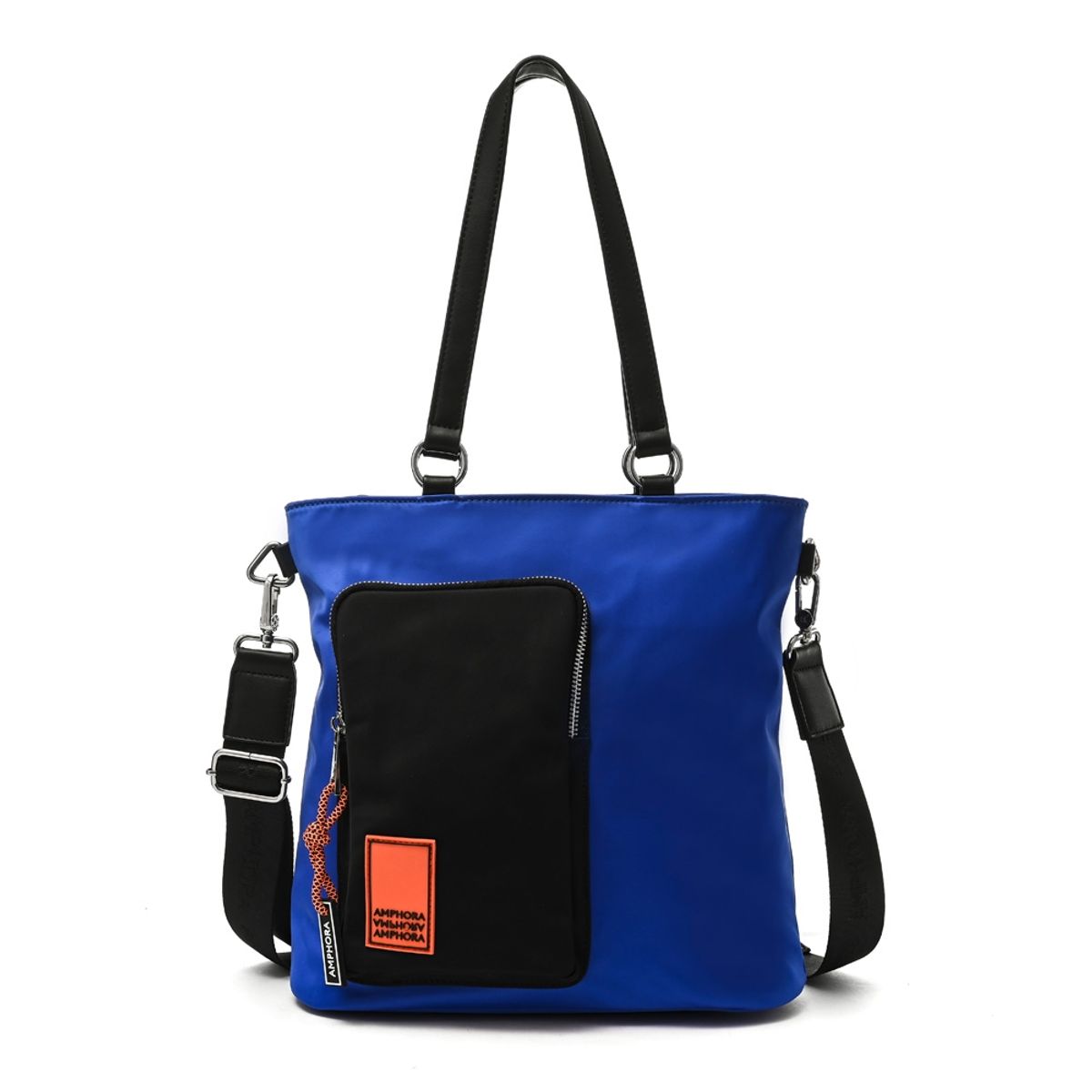 AMPHORA - Poire cartera dos asas tres divisiones grande azul