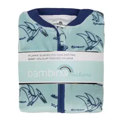BAMBINO - Piezas Pijama Suavecito Creations Dinosaurios Celeste