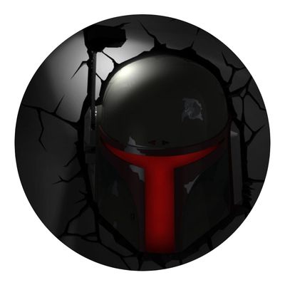 Imagen 2 del producto Lámpara Mural 3D Mascara de Boba Fett Star Wars