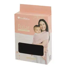 AMAMANTAS - Fular Portabebé Algodón Semielasticado Negro