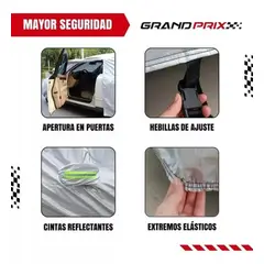 GRAND PRIX - Carpa Cubre AutoCalidad Premiu ImpermeableFelpa - Gris - 3XL - Gris - S