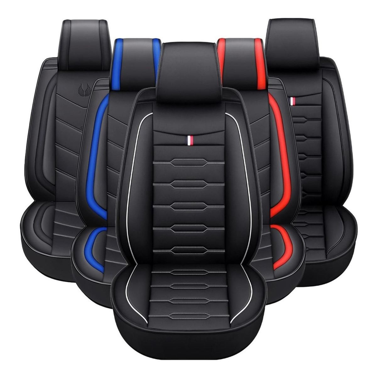 GRAND PRIX - Funda Cubre Asiento Auto Ecocuero Grand Prix Univer - Blanco
