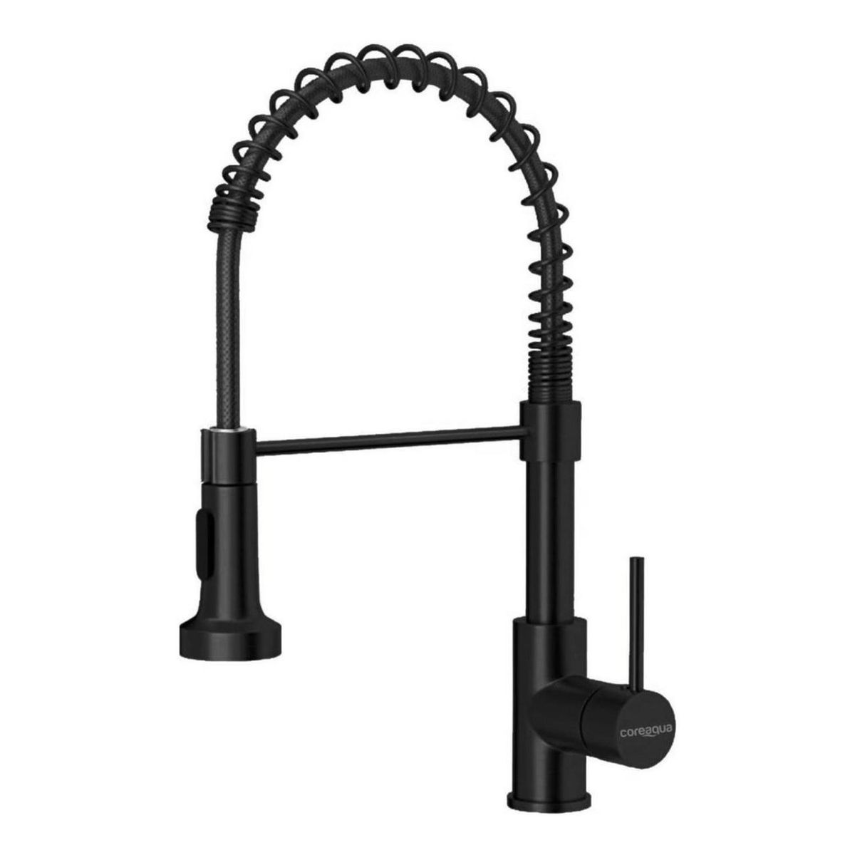 COREAQUA - Llave Monomando Lavaplatos Flex Griferia Cocina Coreaqua - Negro